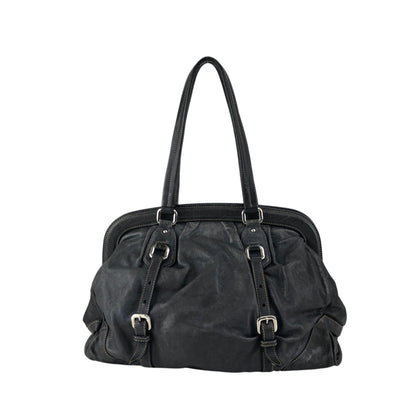PRADA Triangle Logo Handbag Gray Vintage x8guys