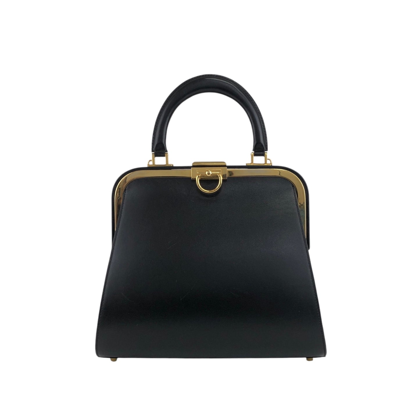 Christian Dior Metal Clasp Handbag Black Vintage 7ncfjz