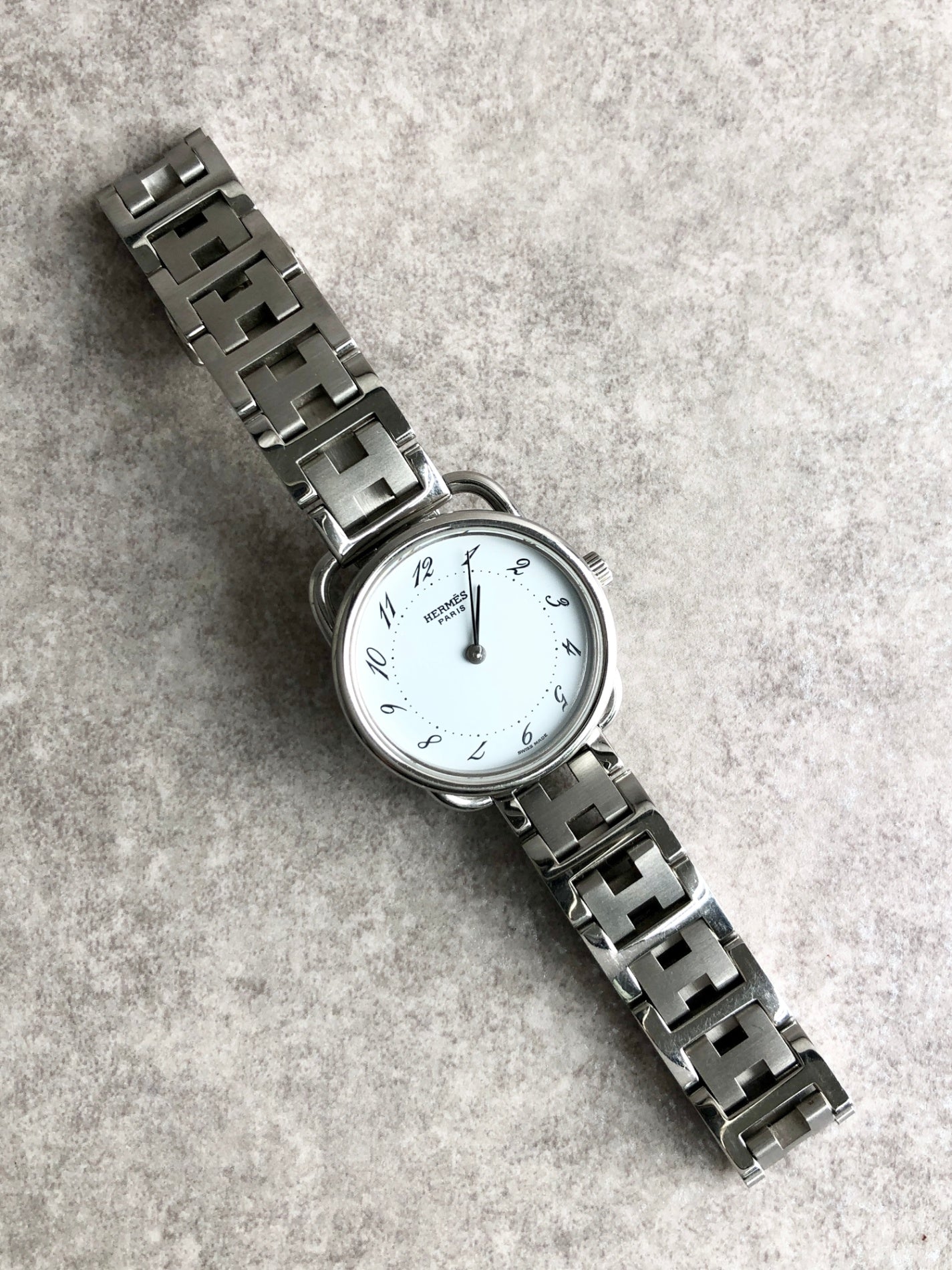 HERMES Watch Silver AR3.210 Vintage cgpxa4