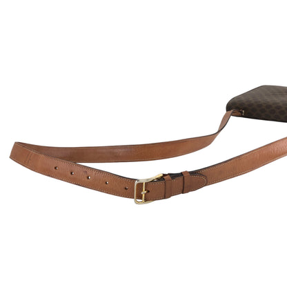 CELINE Macadam Flap Shoulder bag Brown Vintage wagmgy