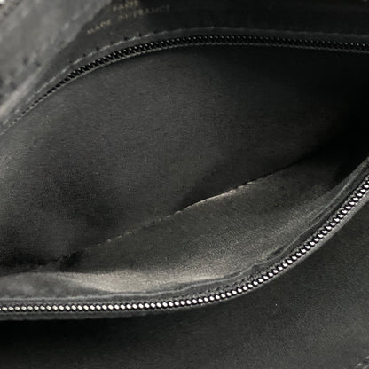Christian Dior CD 標誌流蘇皮革斜背包肩背包黑色復古 i8x43s 