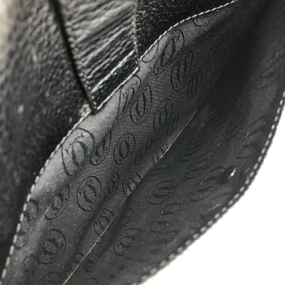 Cartier Logo Embossed Shoulder bag Black Vintage nucjig