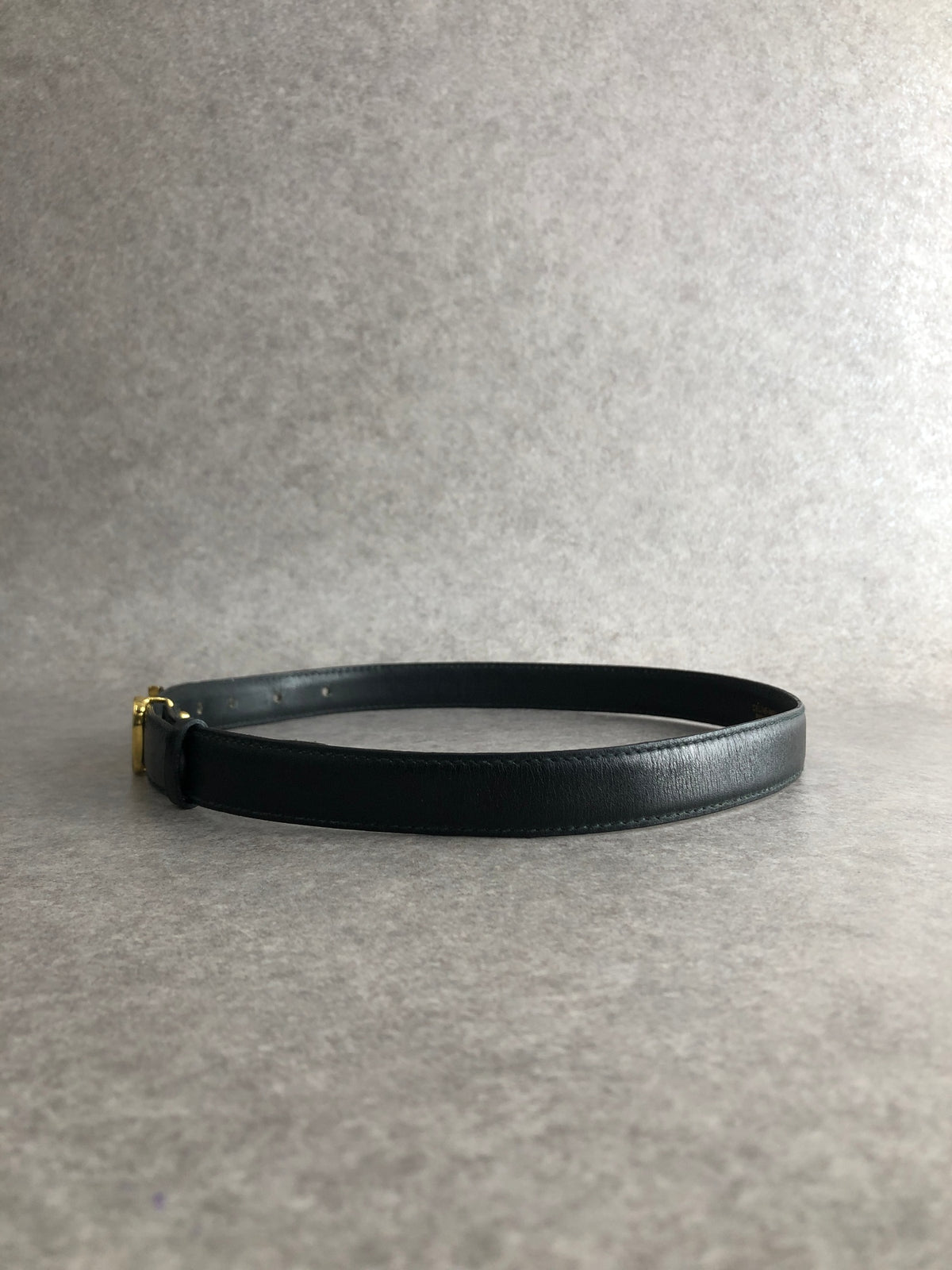 CELINE Horse Carriage Belt Black Vintage 5x3rxn