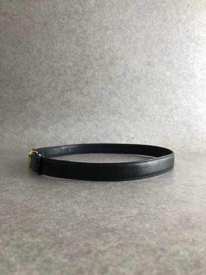 CELINE Horse Carriage Belt Black Vintage 5x3rxn