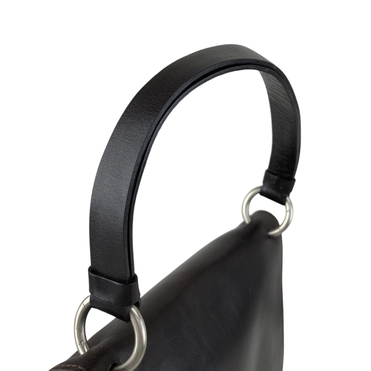 PRADA Logo Embossed Shoulder bag Brown Vintage ecb6ar