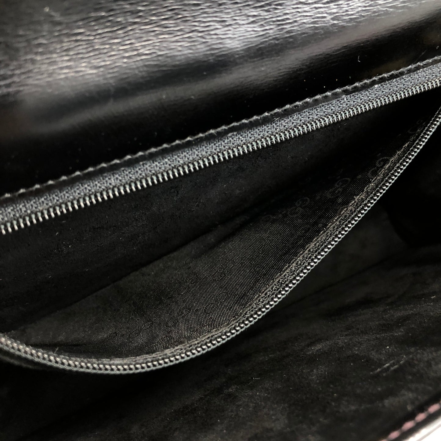 GUCCI GG Logo Shoulder bag Black Vintage ha84zp