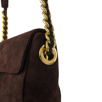 PRADA Logo Shoulder bag Brown Vintage psiphd
