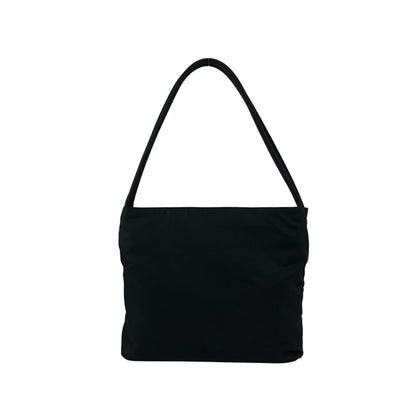 PRADA Tessuto Triangle Logo Handbag Black Vintage niprvk