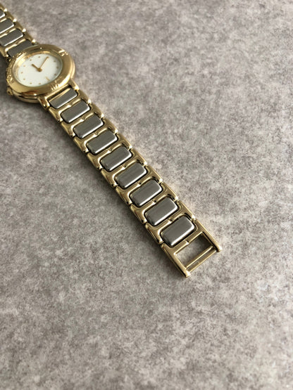 Yves Saint Laurent YSL Logo Quartz Watch Gold 2200-229789 Y Vintage kyi7bd