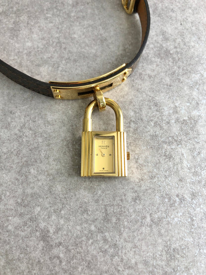 HERMES Watch Brown Vintage ih5tvr