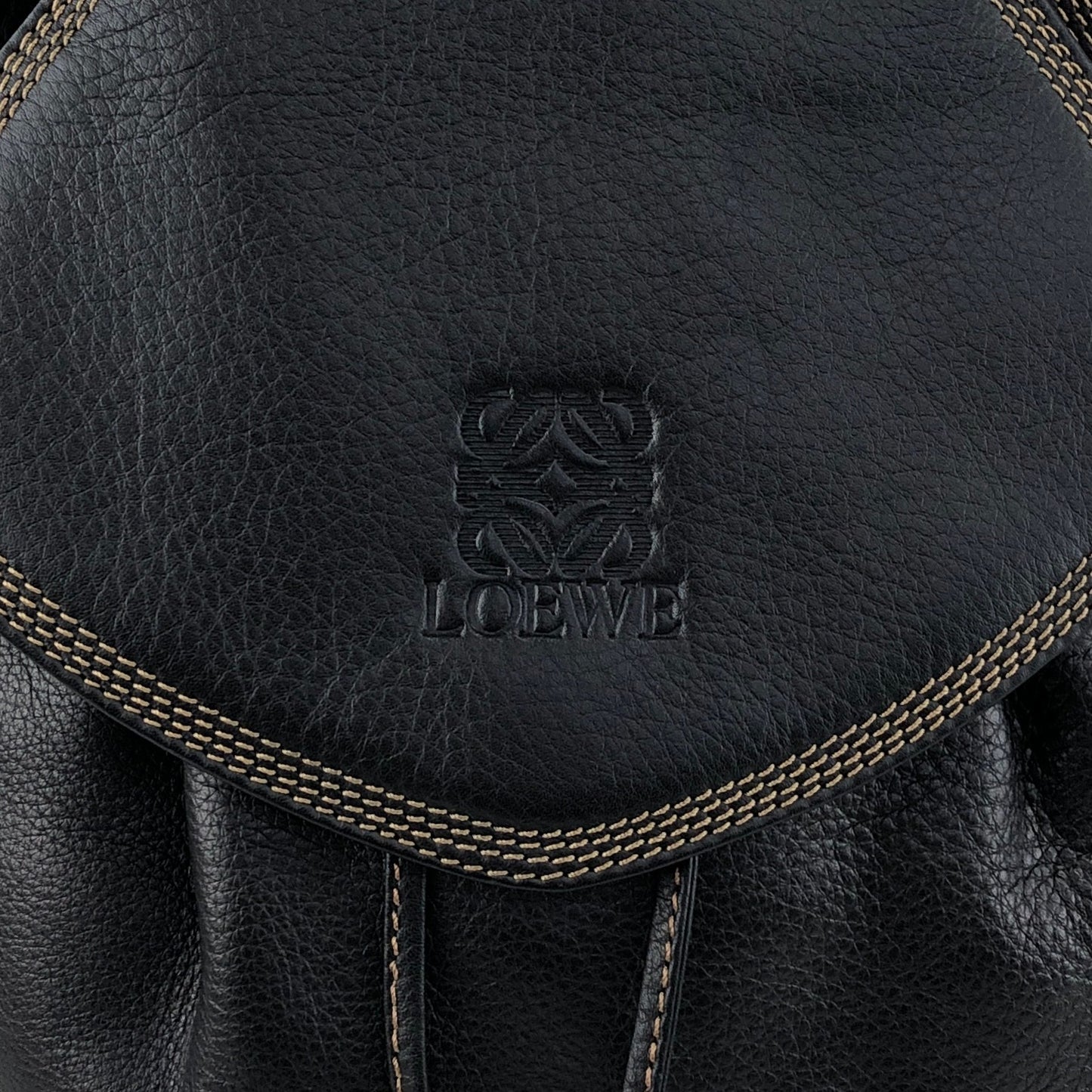 LOEWE Anagram Backpack Black Vintage 53w2pp
