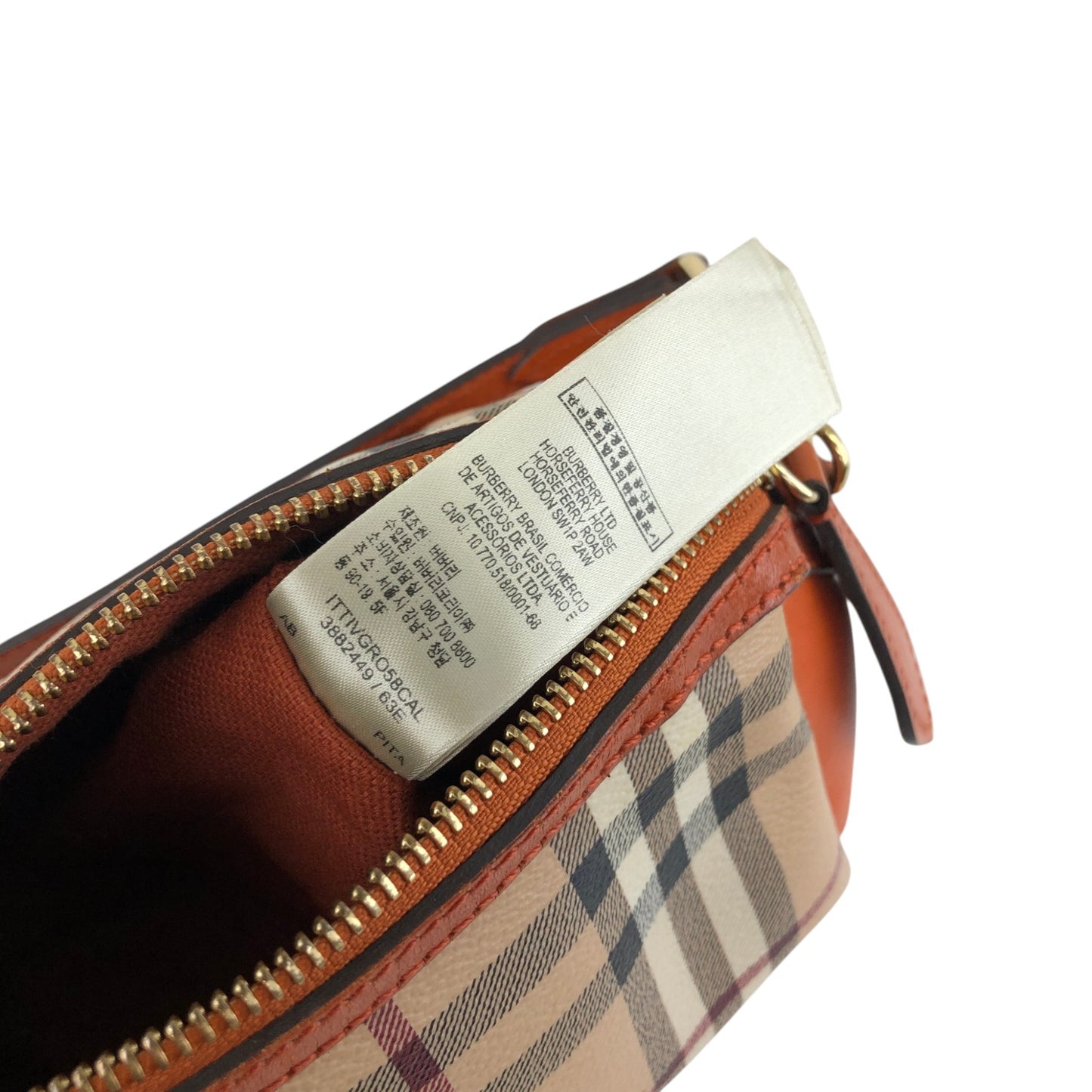 BURBERRY Nova Check Shoulder bag Beige×Orange Vintage 2e2732