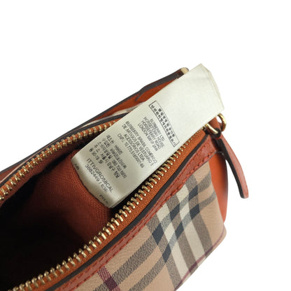 BURBERRY Nova Check Shoulder bag Beige×Orange Vintage 2e2732