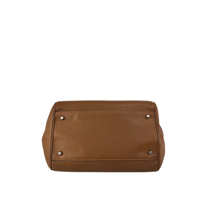 PRADA Metal Clasp Handbag Brown Vintage d6nuka