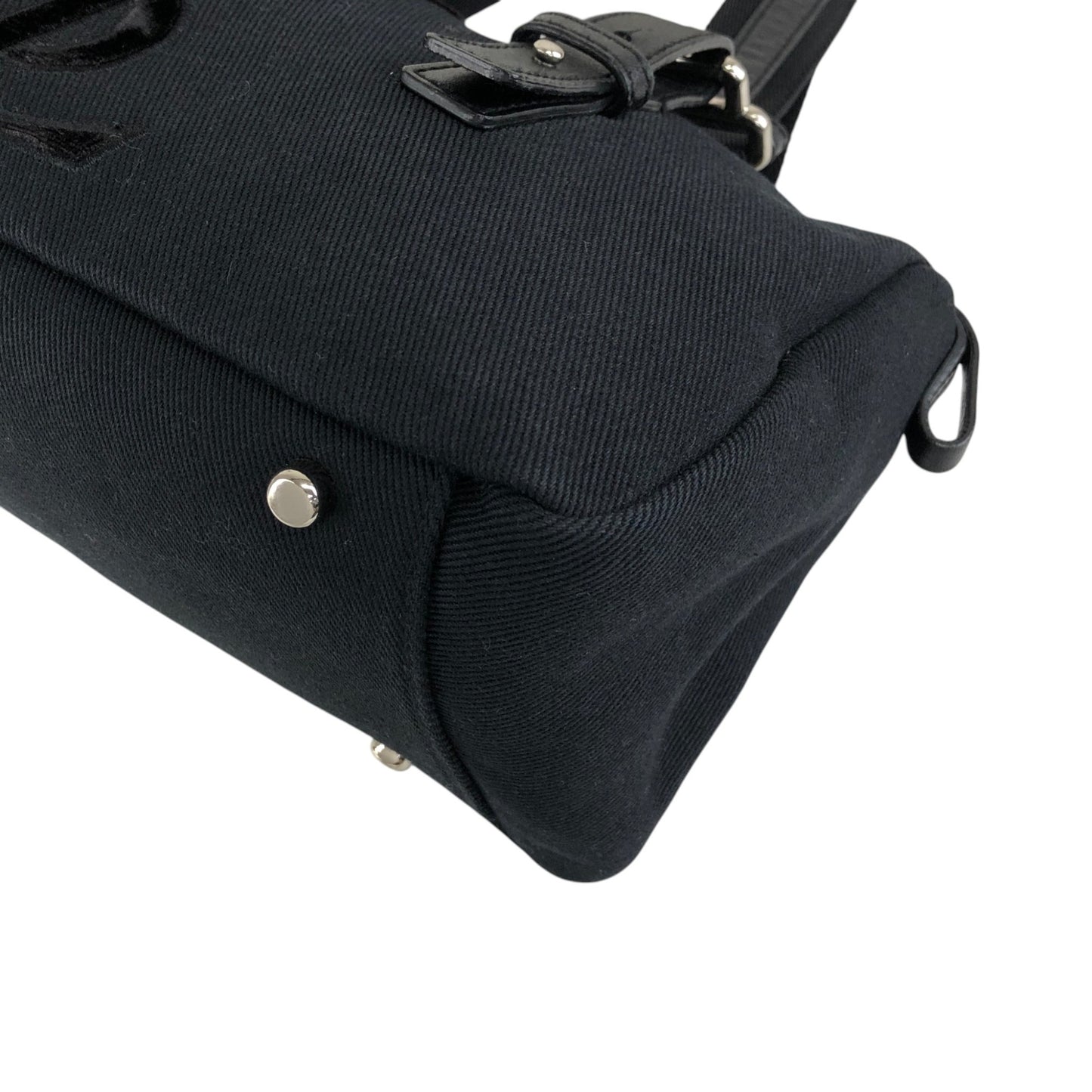 Yves Saint Laurent YSL Logo Handbag Black Vintage p825h3