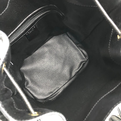 CELINE Macadam Blason Drawstring Shoulder bag Black Vintage ruunby