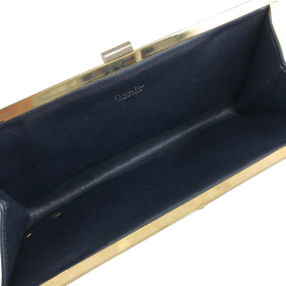 Christian Dior Trotter CD Logo Handbag Clutch bag Navy Vintage 2ydkdc