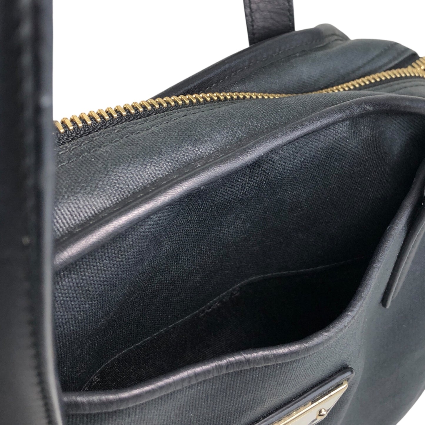 LOEWE Anagram Padlock Small Boston bag Handbag Black Vintage xazh3e