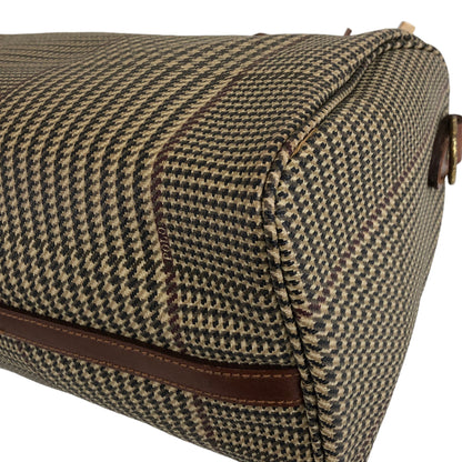 RALPH LAUREN Glen Check Handbag Boston bag Brown Vintage mgcf5g