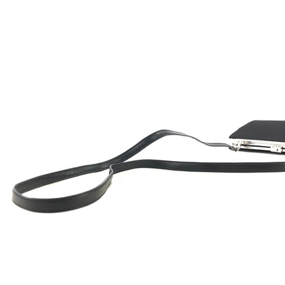 GUCCI Rhinestone Satin clasp Shoulder bag Black Vintage xcuw5e