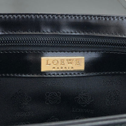 LOEWE Logo Two-way Handbag Shoulder bag Black Vintage 588t4s