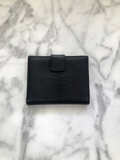 Salvatore Ferragamo Vala Trifold Wallet Black Vintage 82dxjg