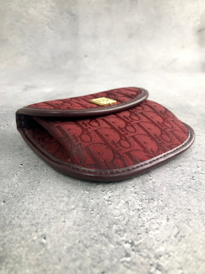 Christian Dior Trotter Coin Purse Red Vintage 4vky8y