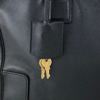 LOEWE Amazona Anagram Small Boston bag Handbag Black Vintage 8itnhz