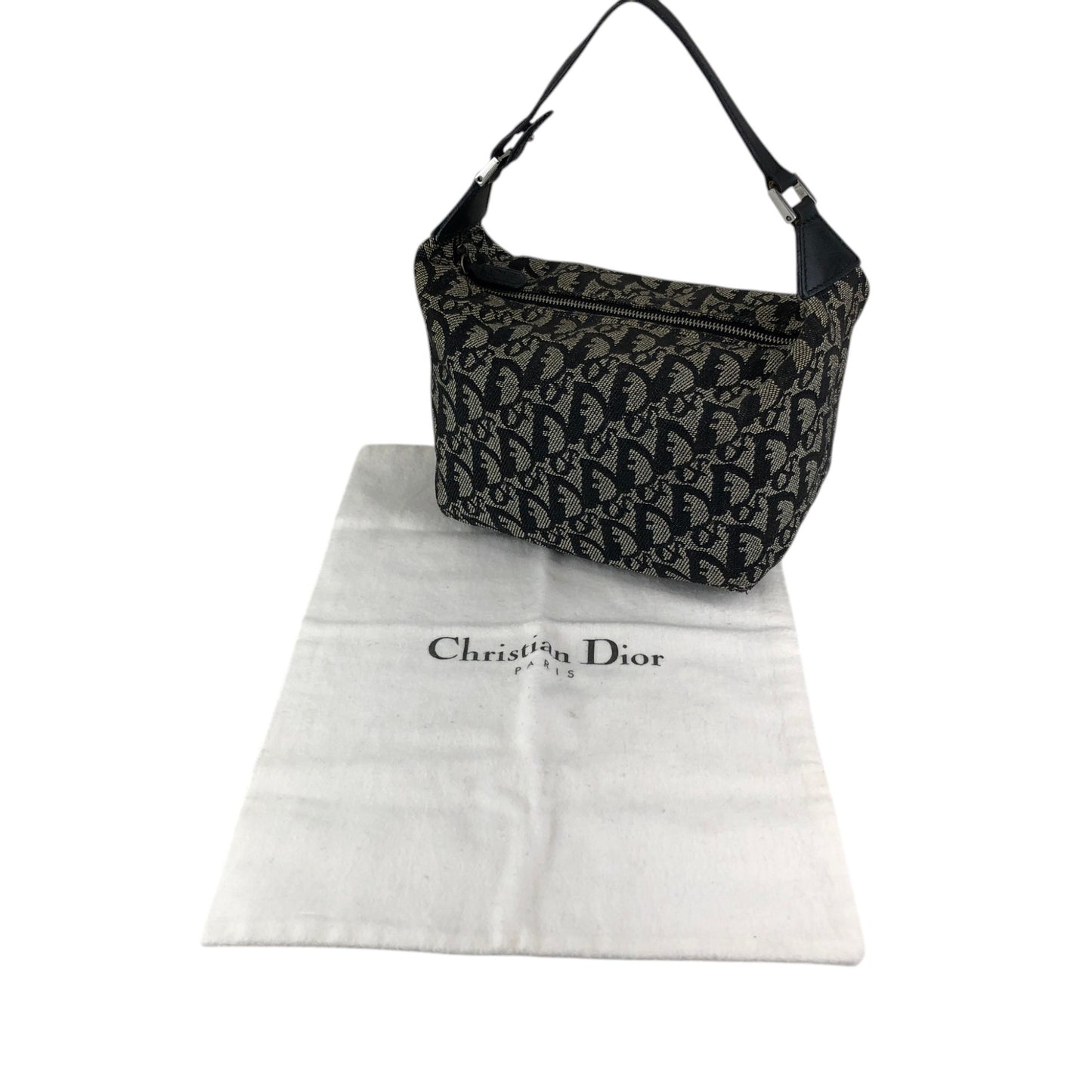 Christian Dior Trotter Small Handbag Vanity bag Black Vintage zxykbr