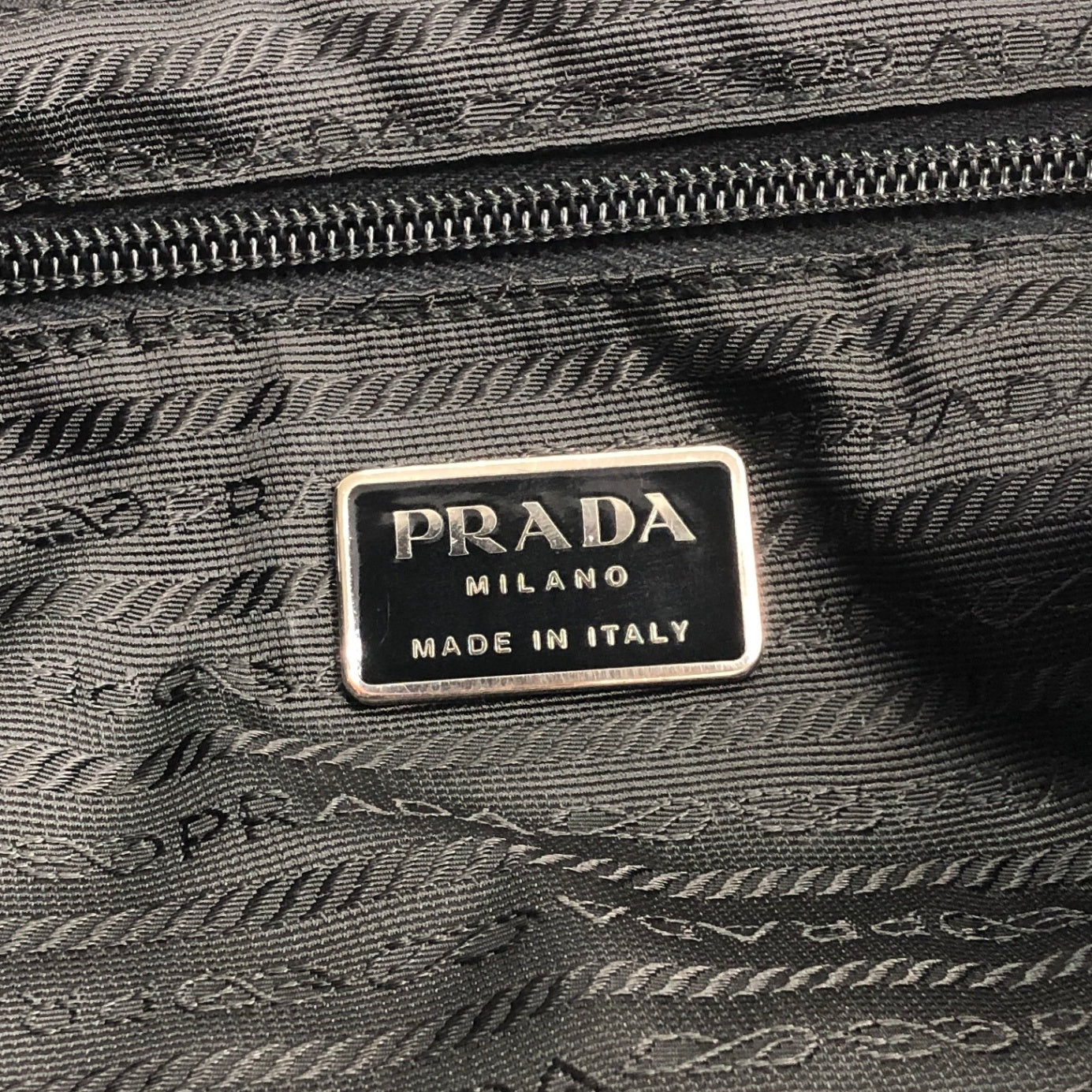 PRADA Triangle Logo Backpack Black Vintage yp56er