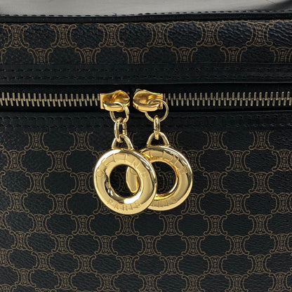 CELINE Macadam Circle Charm Two-way Handbag Shoulder bag Black Vintage cx8yk3