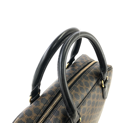 CELINE Macadam Circle Charm Leather Two-way Handbag Shoulder bag Boston bag Black Vintage 4ftutu