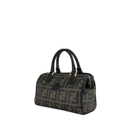 FENDI Zucca Two-way Small Boston bag Shoulder bag Black Vintage prhk66