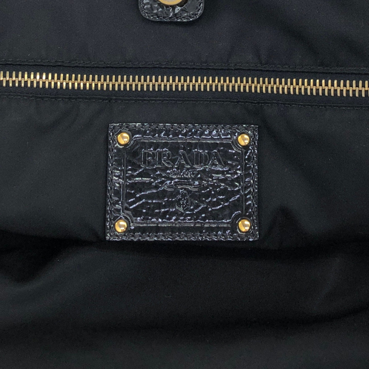 PRADA Logo Totebag Black Vintage 3h573h