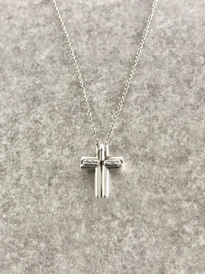Tiffany & Co. Cross Motif SILVER925 Necklace Silver Vintage k35ft3