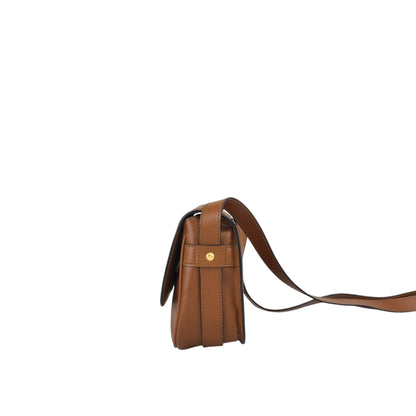 CELINE Circle Logo Shoulder bag Brown Vintage p88a4y