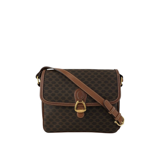 CELINE Macadam Horse Bit Shoulder bag Brown Vintage 3h7y8z