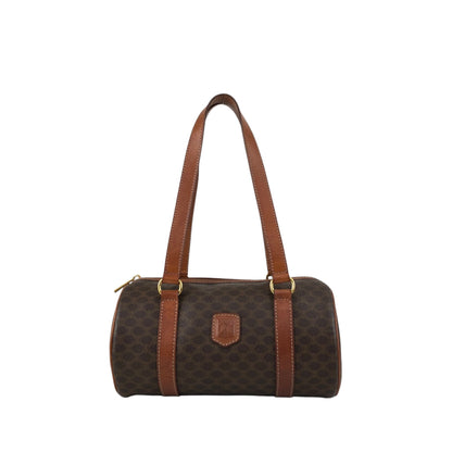 CELINE Macadam Blason Handbag Brown Vintage 4iwnzj