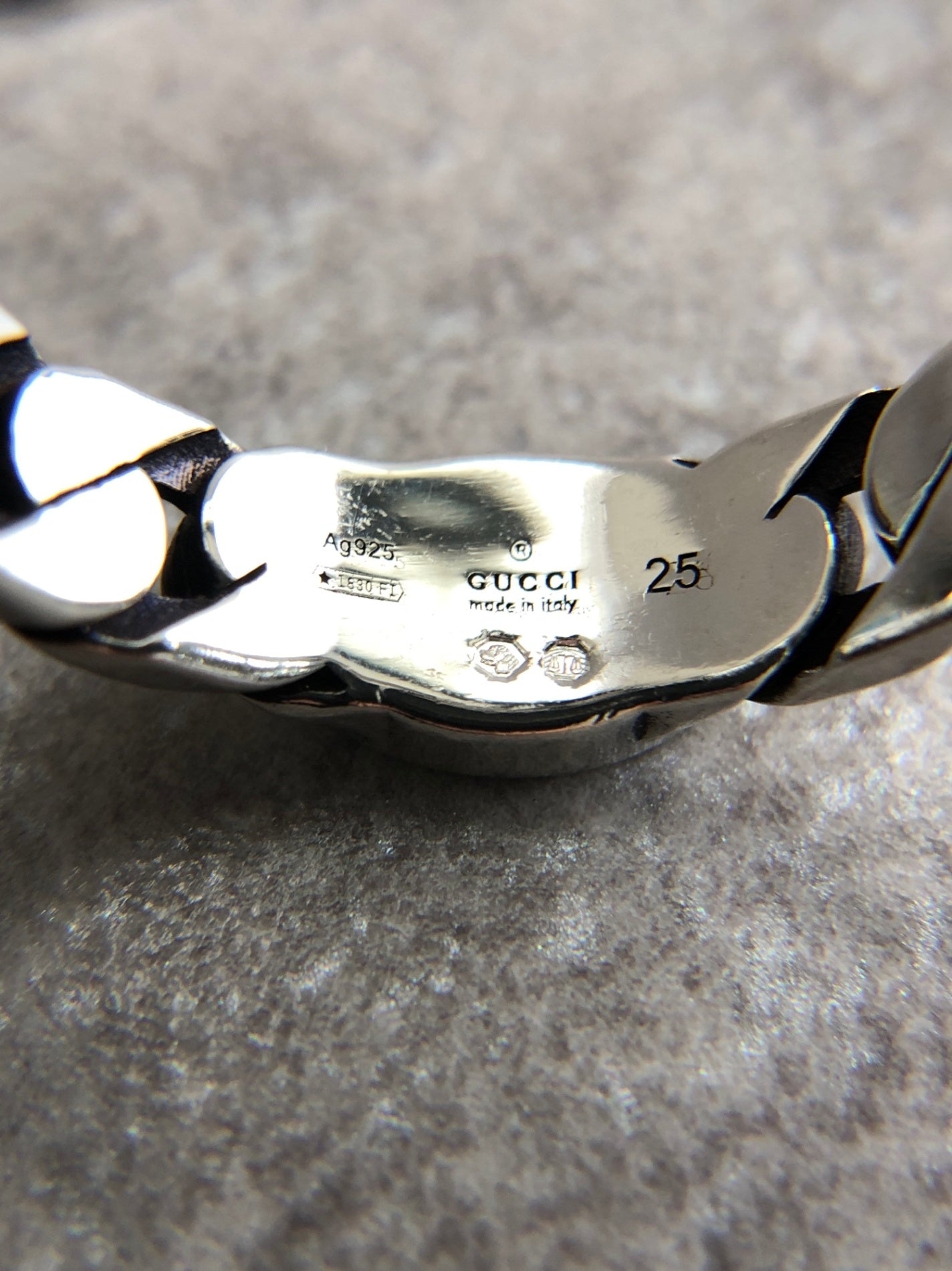 GUCCI GG Motif SILVER925 Ring Silver Vintage ns8jjn