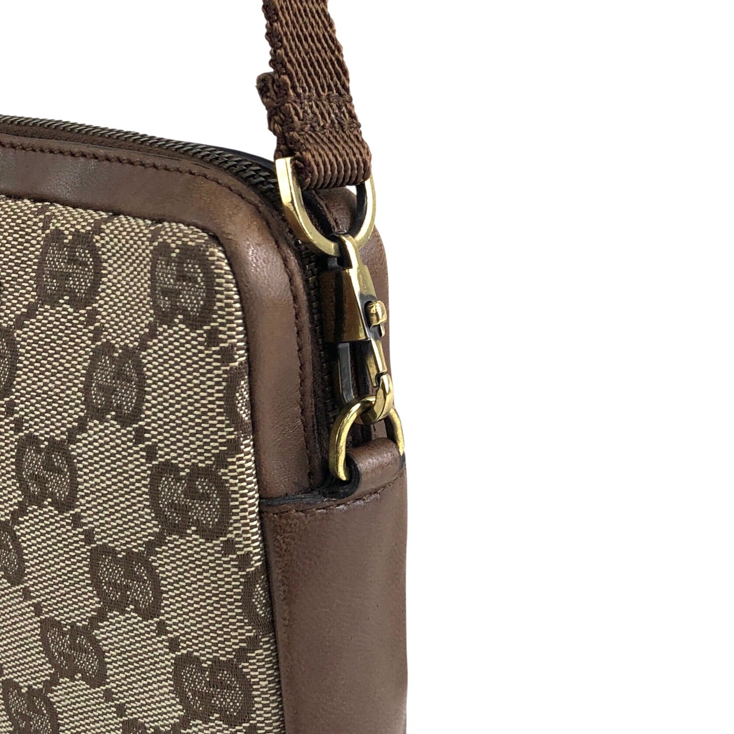 GUCCI GG Canvas Shoulder bag Brown Vintage 2hrrun