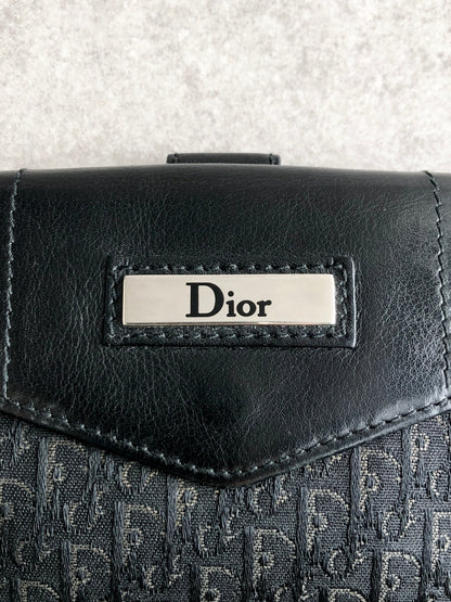 Christian Dior Street Chic Logo Folded Wallet Black Vintage u55wnp