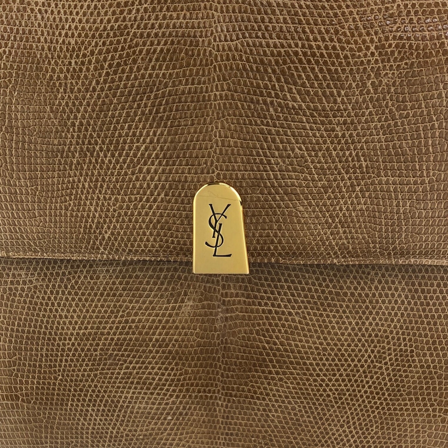 Yves Saint Laurent YSL Logo Handbag Shoulder bag Brown Vintage 2hmb86