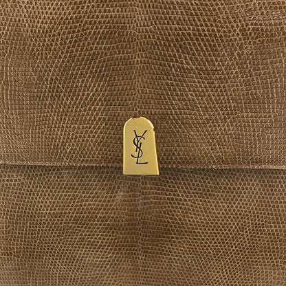 Yves Saint Laurent YSL Logo Handbag Shoulder bag Brown Vintage 2hmb86