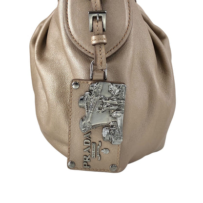 PRADA Logo Shoulder bag Beige Vintage rudk7b