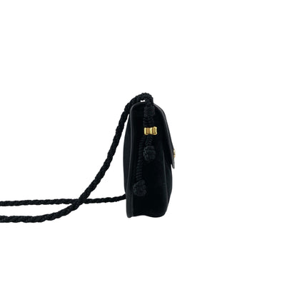 CELINE Blason Small Shoulder bag Black Vintage p8xbtw