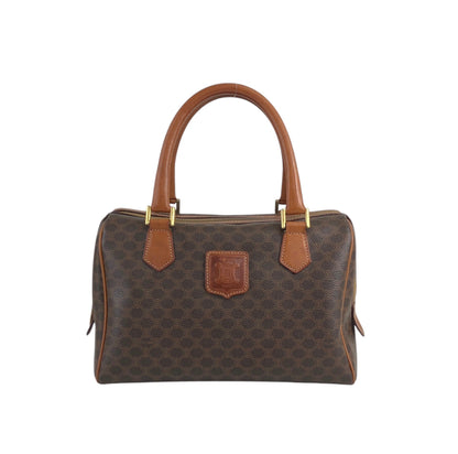 CELINE Macadam Blason Handbag Boston bag Brown Vintage xrgcpj