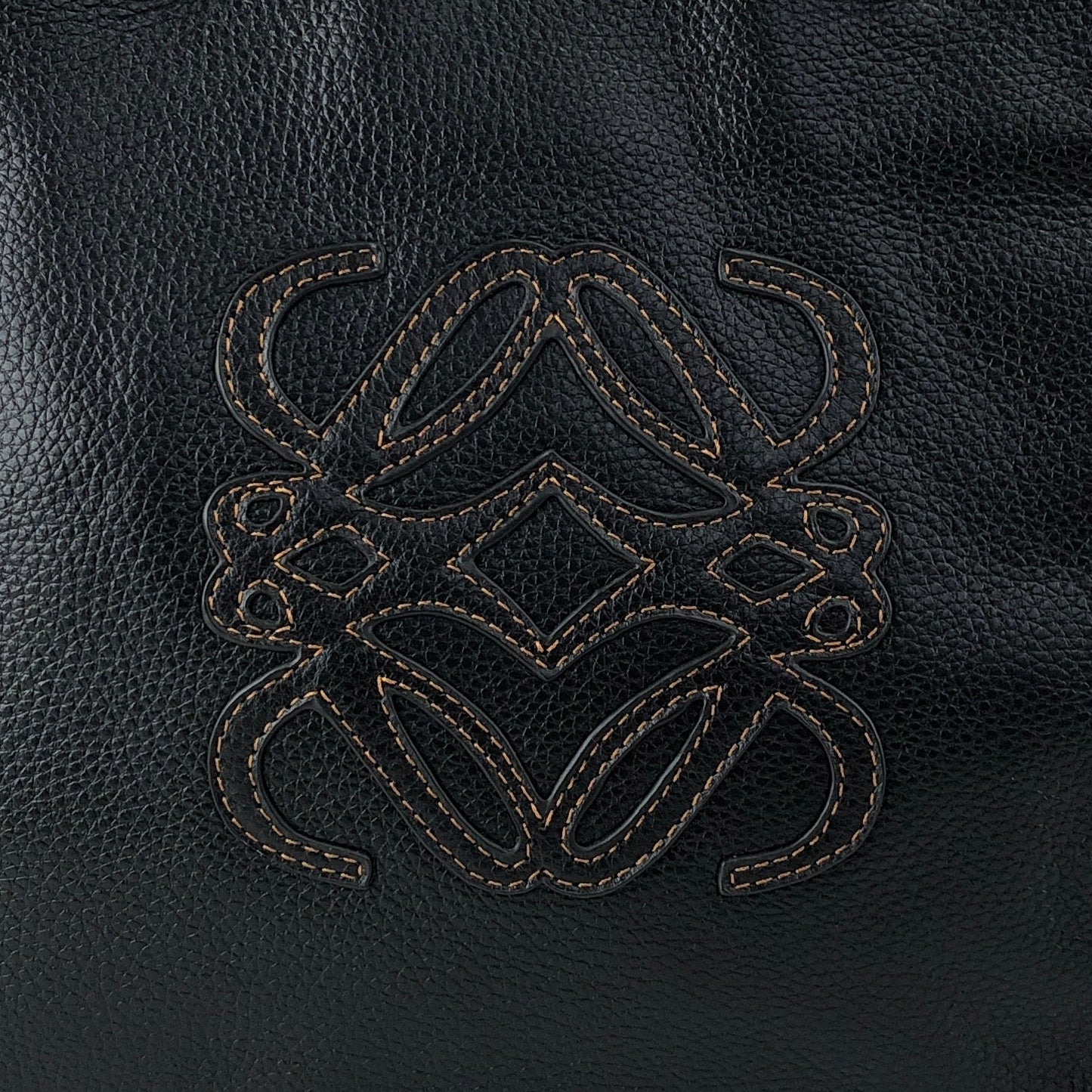 LOEWE Anagram Side Pocket Handbag Black Vintage ivzdgh