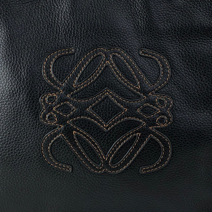 LOEWE Anagram Side Pocket Handbag Black Vintage ivzdgh