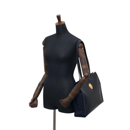 Christian Dior CD Logo Handbag Totebag Navy Vintage gxjx4z