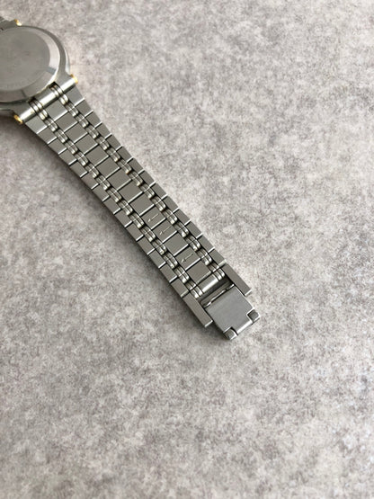 GUCCI GG Motif Watch Silver×Gold 9100L Vintage vgjnar